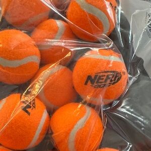 Nerf Dog Vibrant Orange Balls, Small
